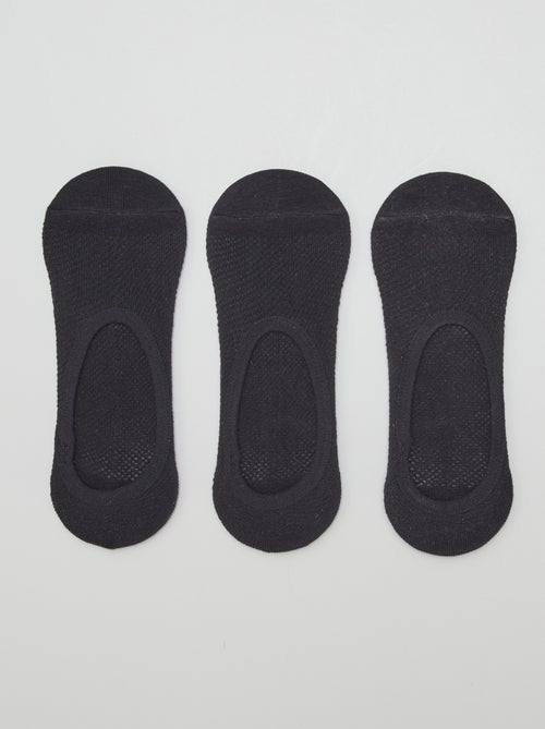 Pack de 3 meias invisíveis em algodão para mulher - Kiabi Pack de 3 meias invisíveis em algodão para mulher - Kiabi