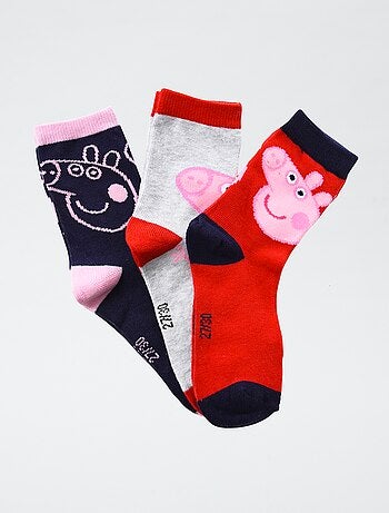 Pack de 3 meias 'Peppa Pig' em algodão