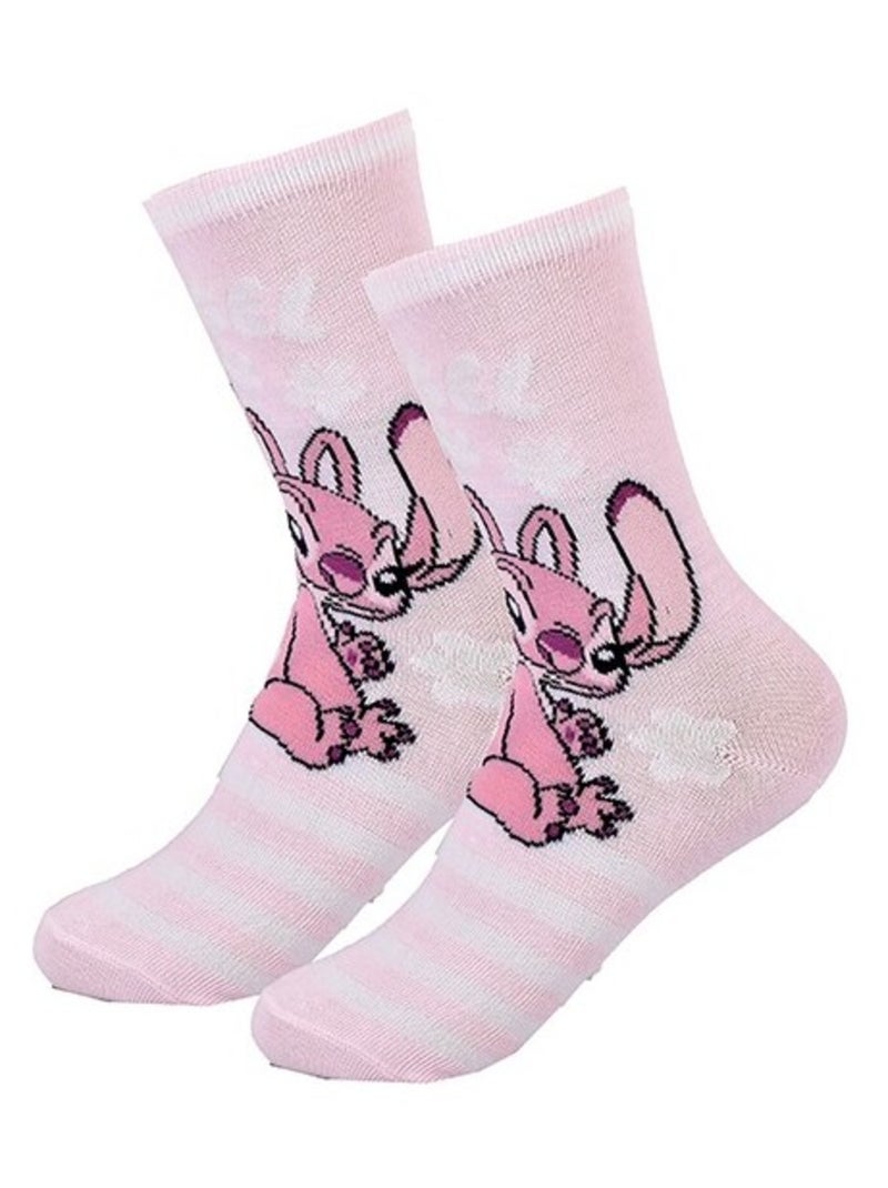 Pack de 3 Meias Rapariga DISNEY LILO ET STITCH Cinza-rosa claro - Kiabi