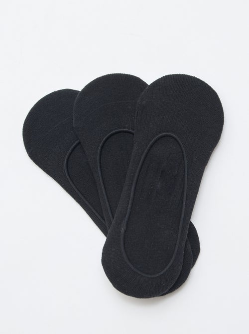 Pack de 3 meias sapatilha lisas - Kiabi