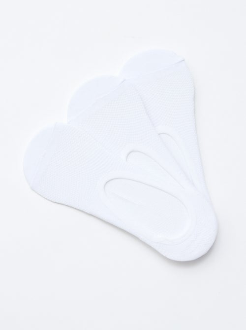 Pack de 3 meias sapatilha protetoras de pés Invisíveis - Kiabi
