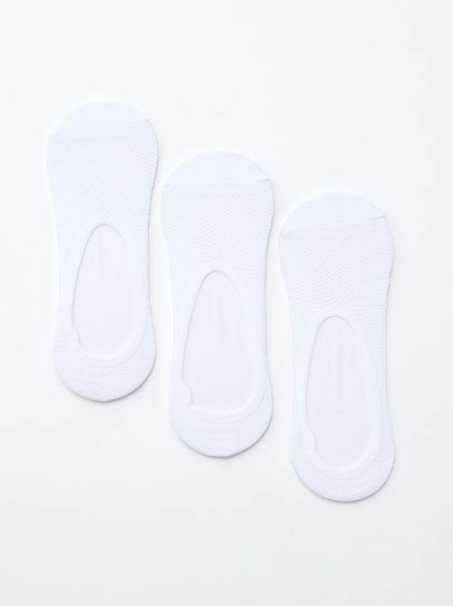 Pack de 3 meias sapatilha protetoras de pés Invisíveis - Kiabi