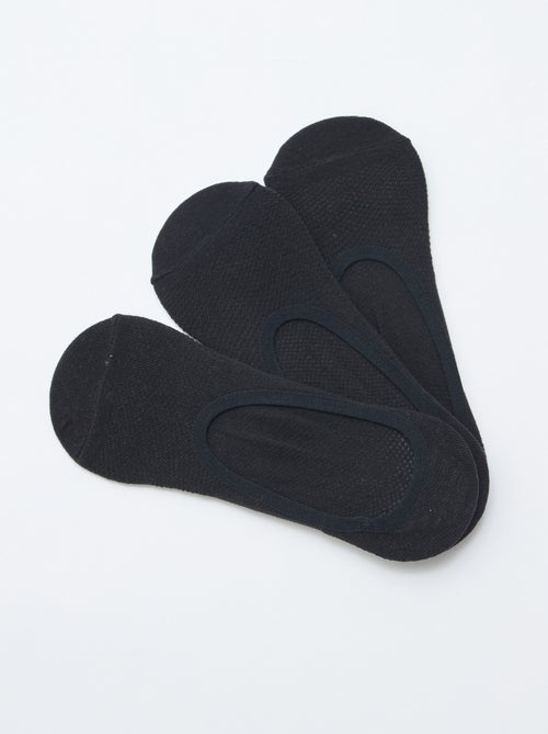 Pack de 3 meias sapatilha protetoras de pés Invisíveis - Kiabi Pack de 3 meias sapatilha protetoras de pés Invisíveis - Kiabi