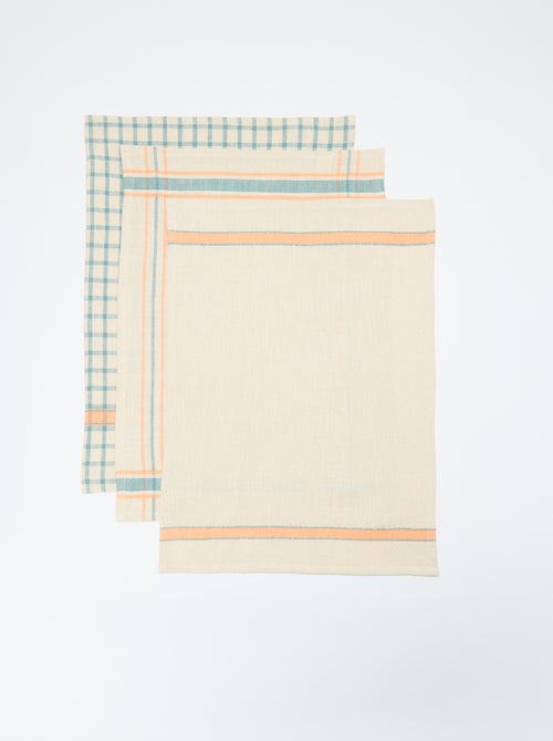 Pack de 3 panos de cozinha 50 x 70 cm - Kiabi Home - Kiabi