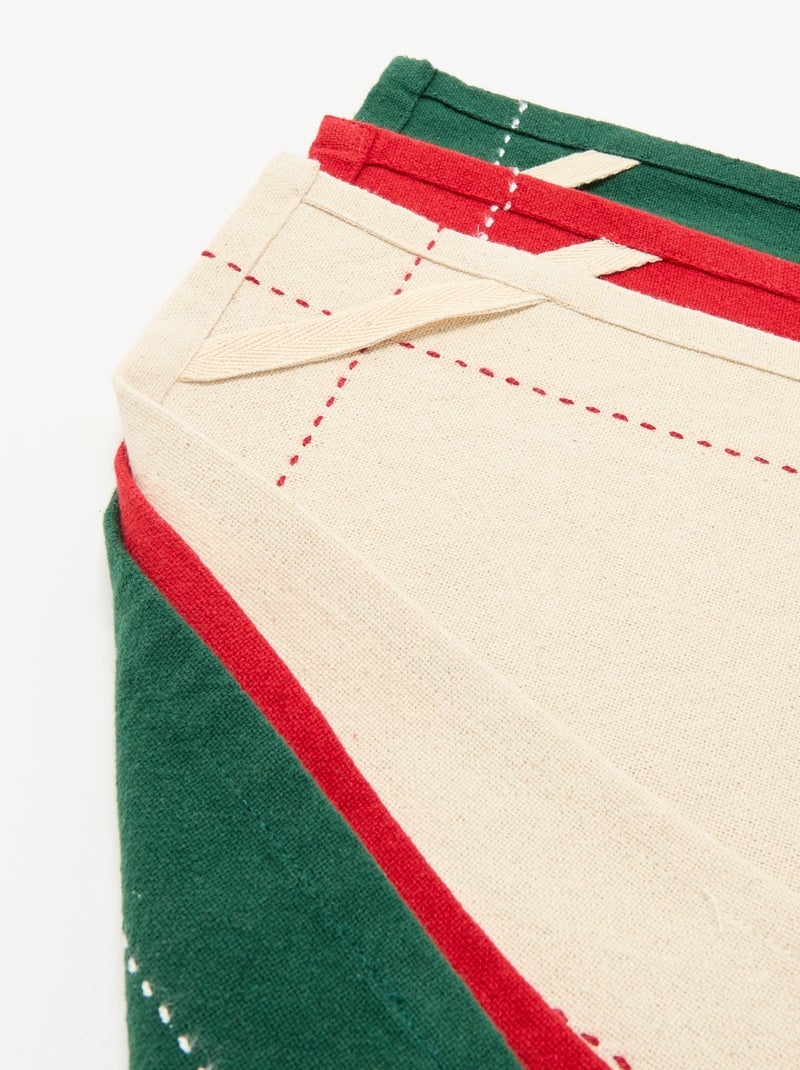 Pack de 3 panos de cozinha de Natal - KIABI Home Vermelho - Kiabi