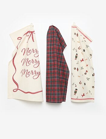 Pack de 3 panos de cozinha estampados - KIABI Home