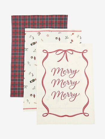 Pack de 3 panos de cozinha estampados - KIABI Home