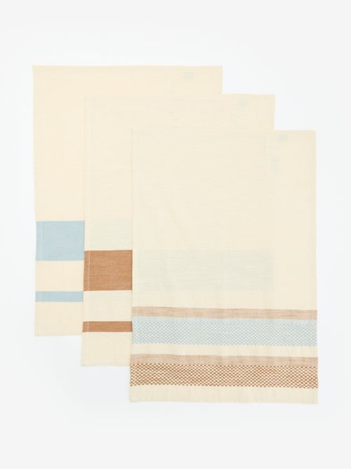 Pack de 3 panos de cozinha estampados - Kiabi Pack de 3 panos de cozinha estampados - Kiabi