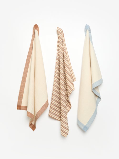 Pack de 3 panos de cozinha estampados - Kiabi Pack de 3 panos de cozinha estampados - Kiabi