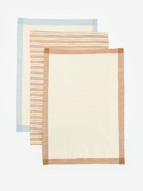 Pack de 3 panos de cozinha estampados - Kiabi Pack de 3 panos de cozinha estampados - Kiabi