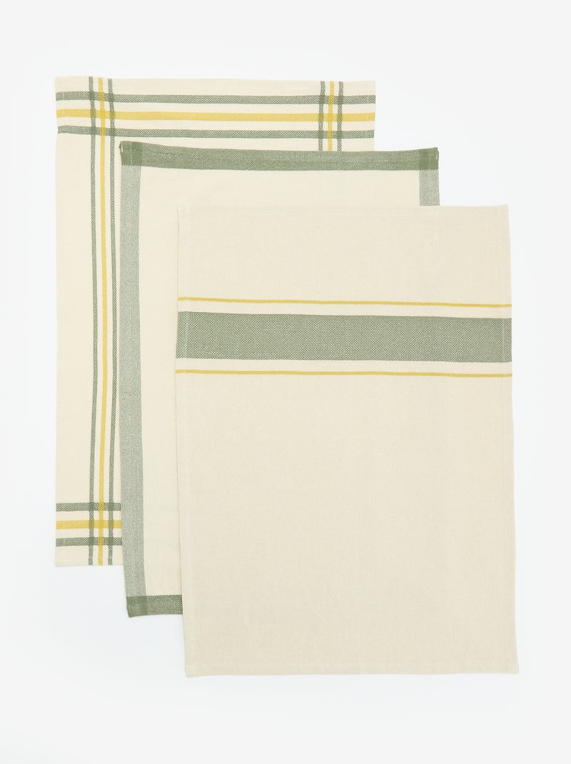 Pack de 3 panos de cozinha Verde - Kiabi