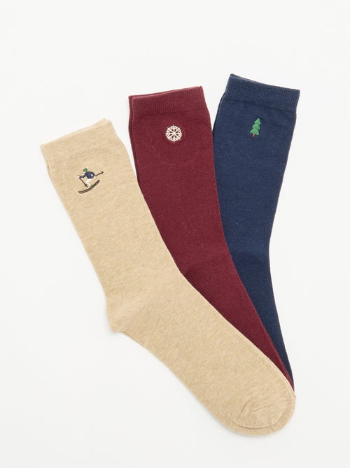 Pack de 3 pares de meias - Kiabi Pack de 3 pares de meias - Kiabi