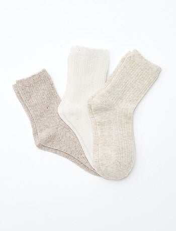 Pack de 3 pares de meias de algodão