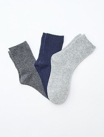 Pack de 3 pares de meias de algodão