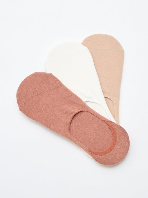 Pack de 3 pares de meias de algodão lisas - Kiabi