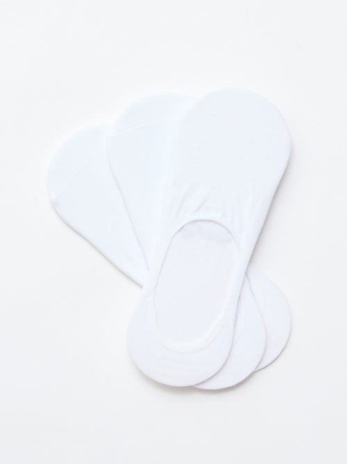 Pack de 3 pares de meias de algodão lisas - Kiabi