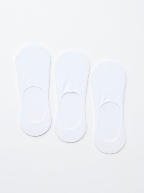 Pack de 3 pares de meias de algodão lisas - Kiabi