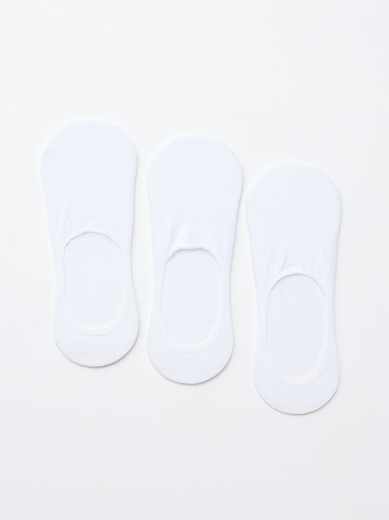 Pack de 3 pares de meias de algodão lisas Cinza - Kiabi