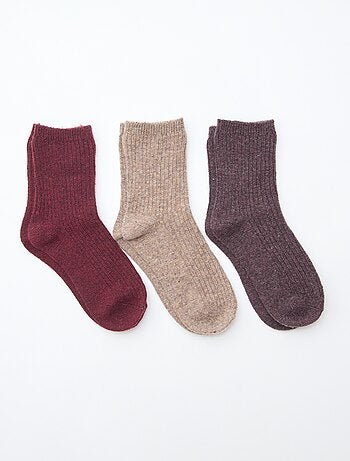 Pack de 3 pares de meias de algodão
