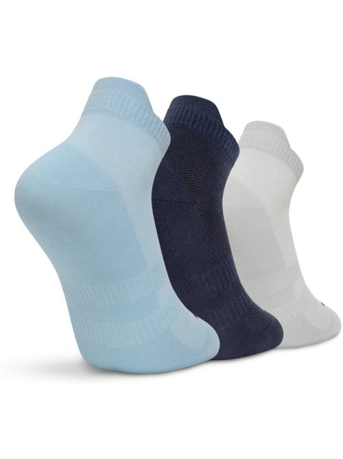 Pack de 3 pares de meias de cano baixo de algodão orgânico para golfe - Kiabi