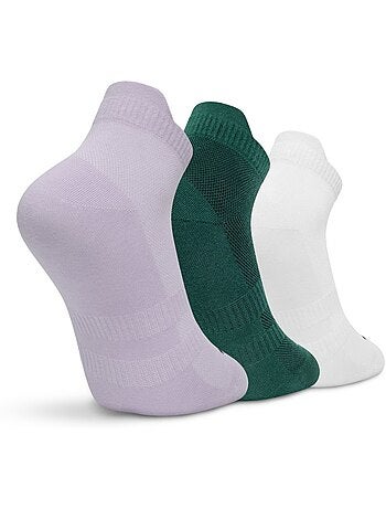 Pack de 3 pares de meias de cano baixo de algodão orgânico para golfe