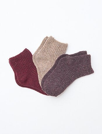 Pack de 3 pares de meias de lã