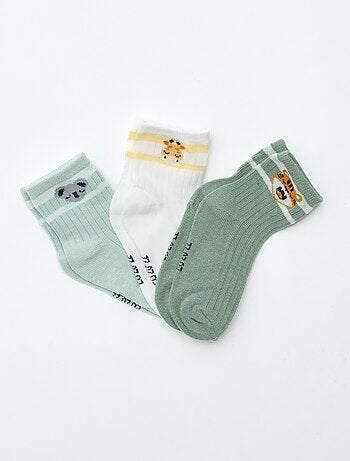 Pack de 3 pares de meias de malha stretch