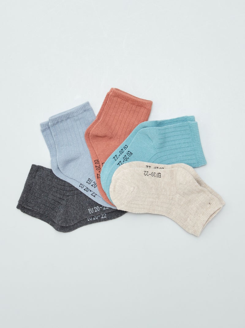 Pack de 3 pares de meias de recém-nascido AZUL - Kiabi
