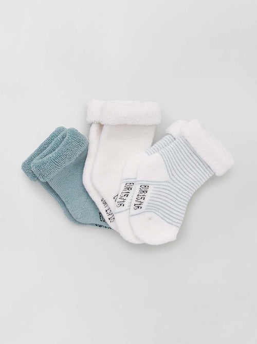 Pack de 3 pares de meias de recém-nascido - Kiabi