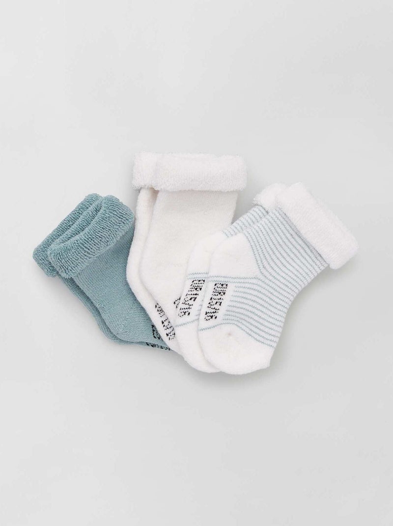 Pack de 3 pares de meias de recém-nascido CINZA - Kiabi