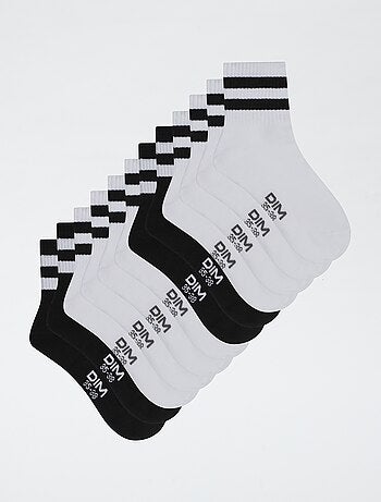 Pack de 3 pares de meias 'DIM' em algodão