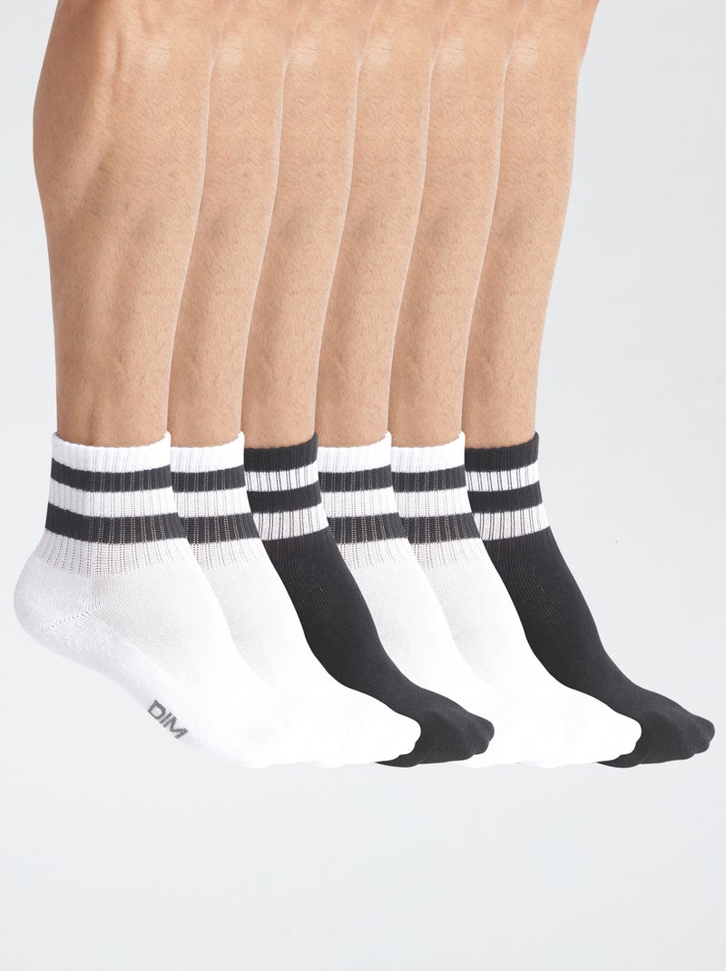 Pack de 3 pares de meias 'DIM' em algodão Branco - Kiabi