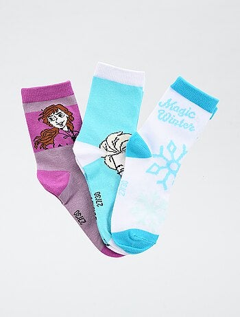 Pack de 3 pares de meias 'Disney' A Rainha do Gelo