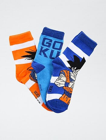 Pack de 3 pares de meias 'Dragonball' em algodão