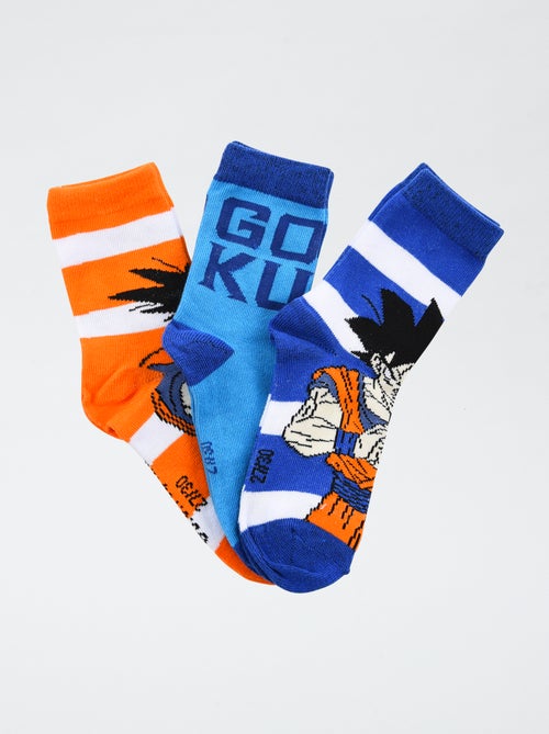Pack de 3 pares de meias 'Dragonball' em algodão - Kiabi