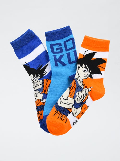 Pack de 3 pares de meias 'Dragonball' em algodão - Kiabi