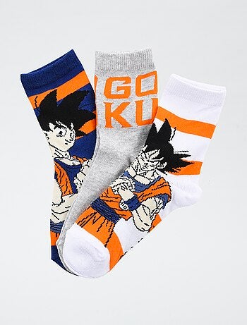 Pack de 3 pares de meias 'Dragonball' em algodão