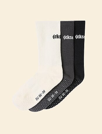 Pack de 3 pares de meias (ekstract) antiderrapantes em algodão