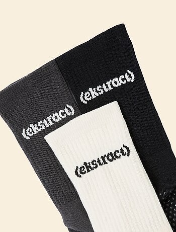 Ekstract - Pack de 3 pares de meias antiderrapantes em algodão