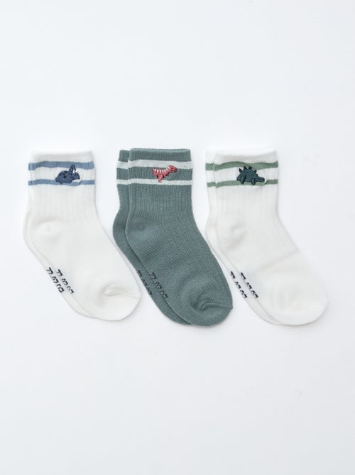 Pack de 3 pares de meias em malha stretch - Kiabi