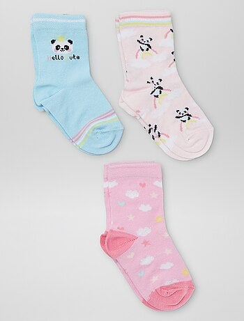 Pack de 3 pares de meias estampadas