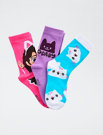 Pack de 3 pares de meias 'Gabby e a casa mágica'