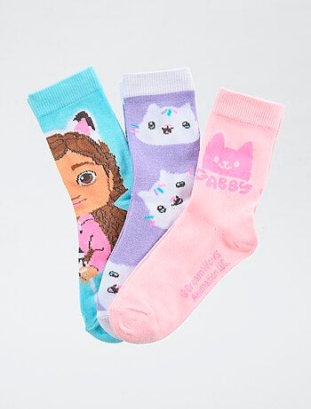 Pack de 3 pares de meias 'Gabby e a casa mágica'