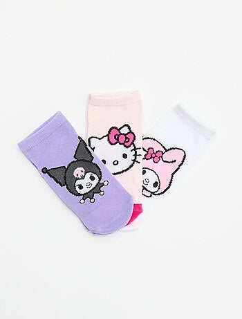 Pack de 3 pares de meias 'Hello Kitty'