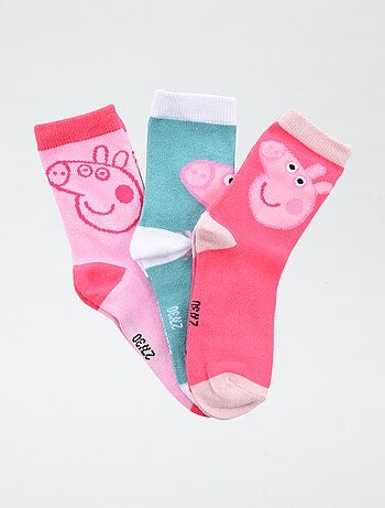 Pack de 3 meias 'Peppa Pig' em algodão