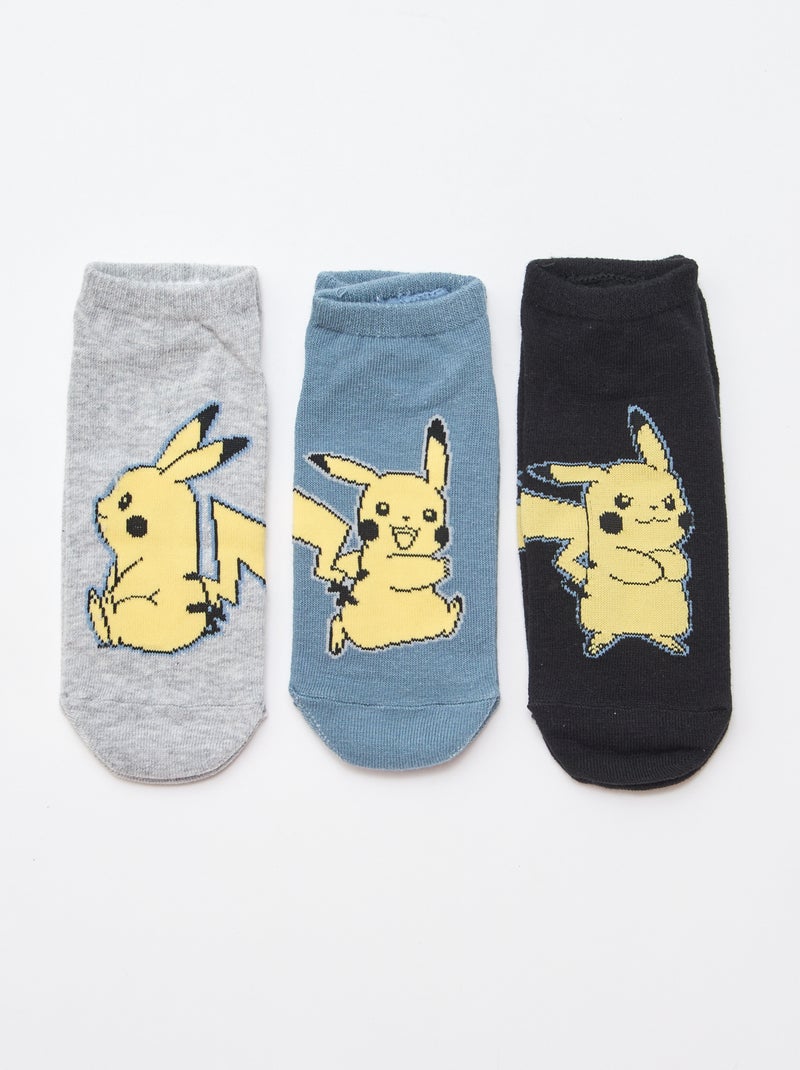 Pack de 3 pares de meias \'Pokémon\' Azul - Kiabi