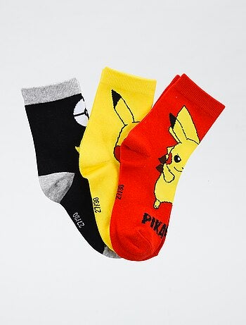 Pack de 3 pares de meias 'Pokémon' em algodão