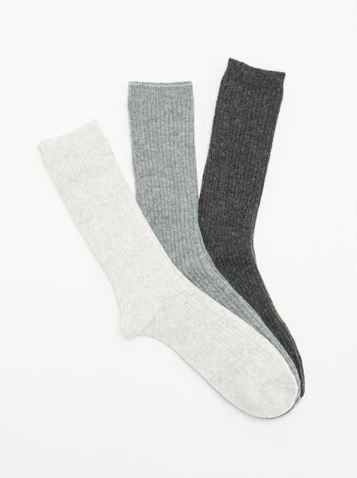 Pack de 3 pares de meias quentes - Kiabi
