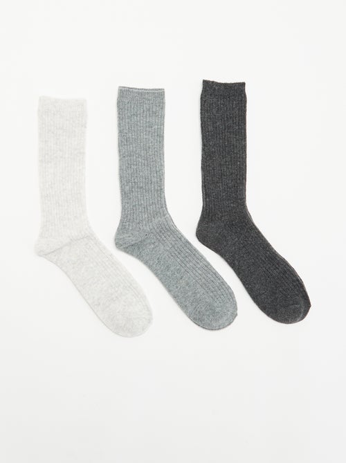 Pack de 3 pares de meias quentes - Kiabi