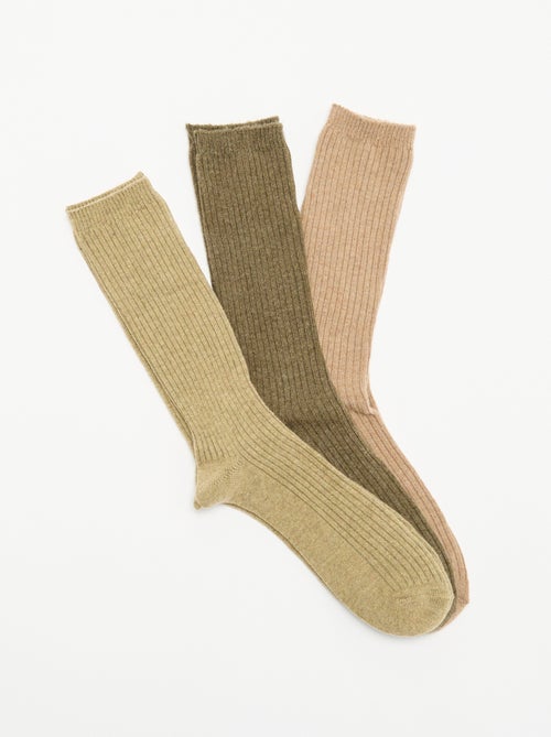 Pack de 3 pares de meias quentes - Kiabi